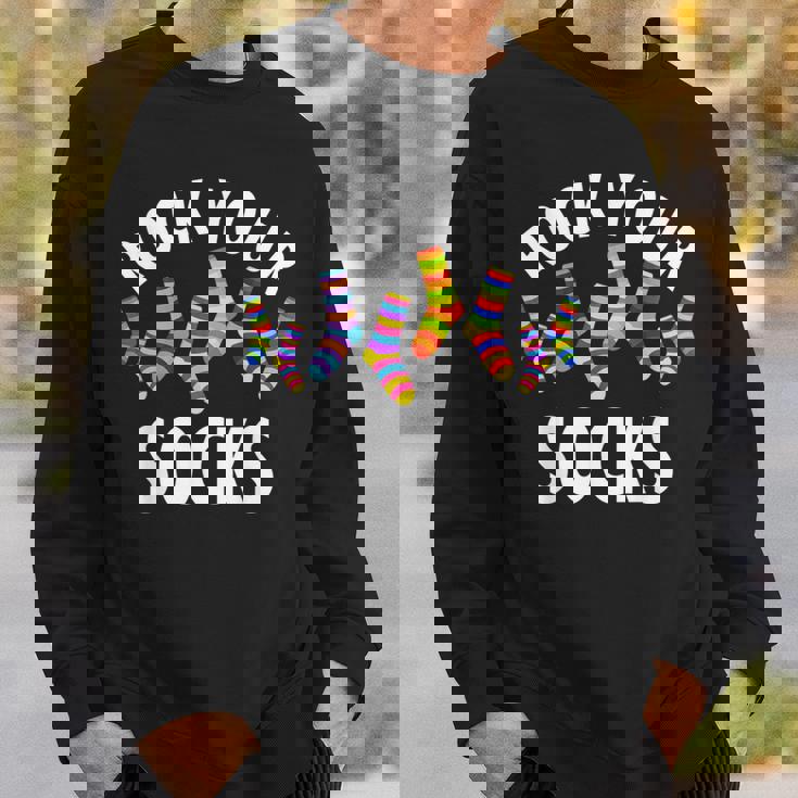 Rock Yourocks Awareness World Downyndrome Day スウェットシャツ 彼への贈り物