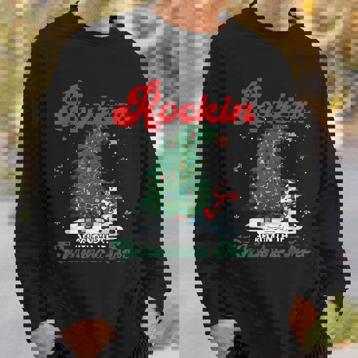 Rocking Around The Xmas Tree Snowman Rock And Roll Guitar Sweatshirt Gifts for Him Rocking Around The Xmas Tree Snowman Rock And Roll Guitar Sweatshirt Gifts for Him