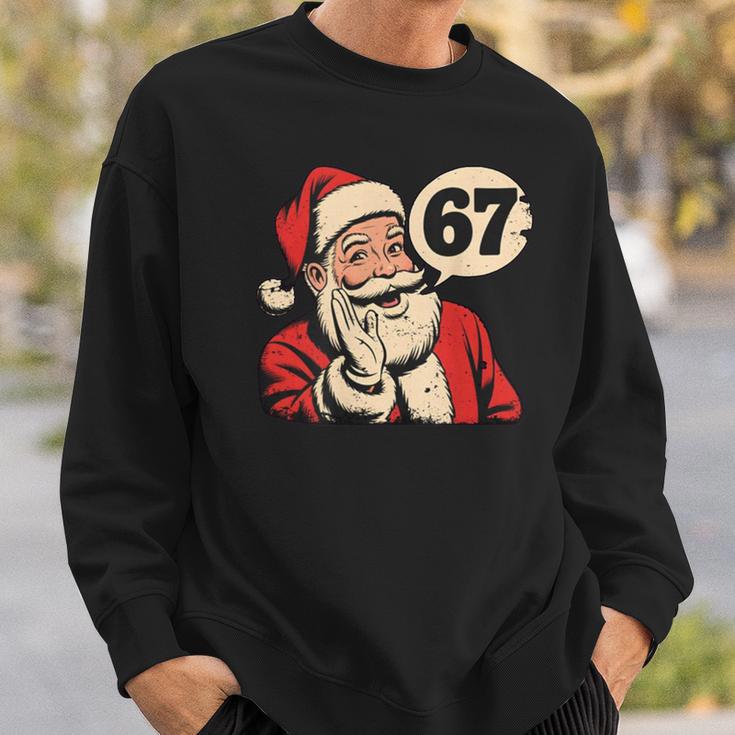 Santa 67 Santa 67 Christmas Six Seven Meme Sweatshirt - Thegiftio UK