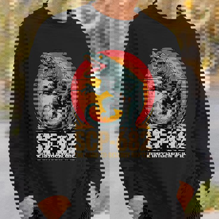 Scp-682 破壊しづらい爬虫類モンスターcpファンデーション スウェットシャツ 彼への贈り物