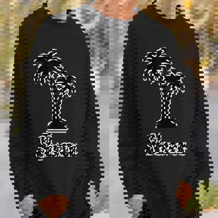 Shonan（湘南）サーファー ヤシの木 パームツリー（黒 ブラック 文字）【47都道府県】ジモt ティ スウェットシャツ 彼への贈り物