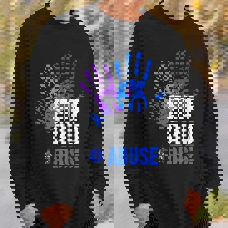 Stop Child Abuse 児童虐待をやめなさい スウェットシャツ 彼への贈り物