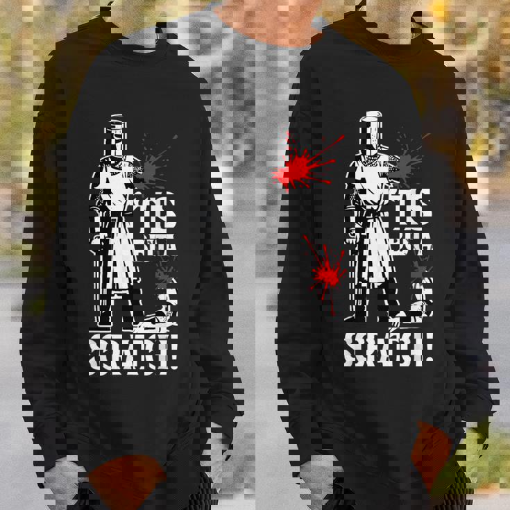 Tis But Acratch 面白い 中世の戦士 ユーモア 騎士 スウェットシャツ 彼への贈り物