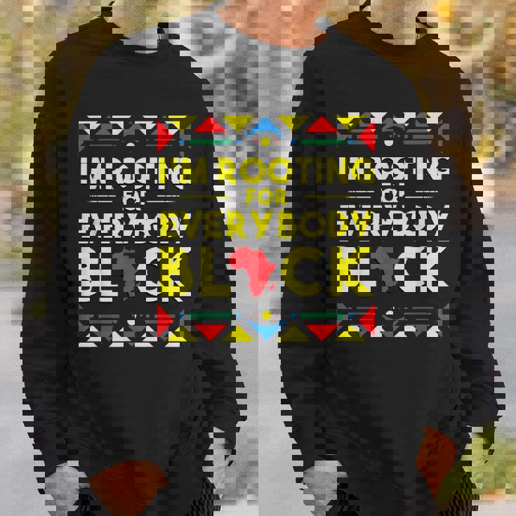 History I'm Rooting For Everybody ブラック アフリカ スウェットシャツ 彼への贈り物