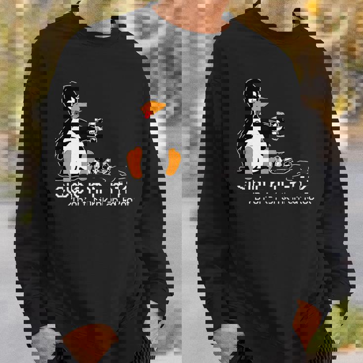 Tux Linux Penguinudo Rm Rf コンピューターフリークハッカー スウェットシャツ 彼への贈り物