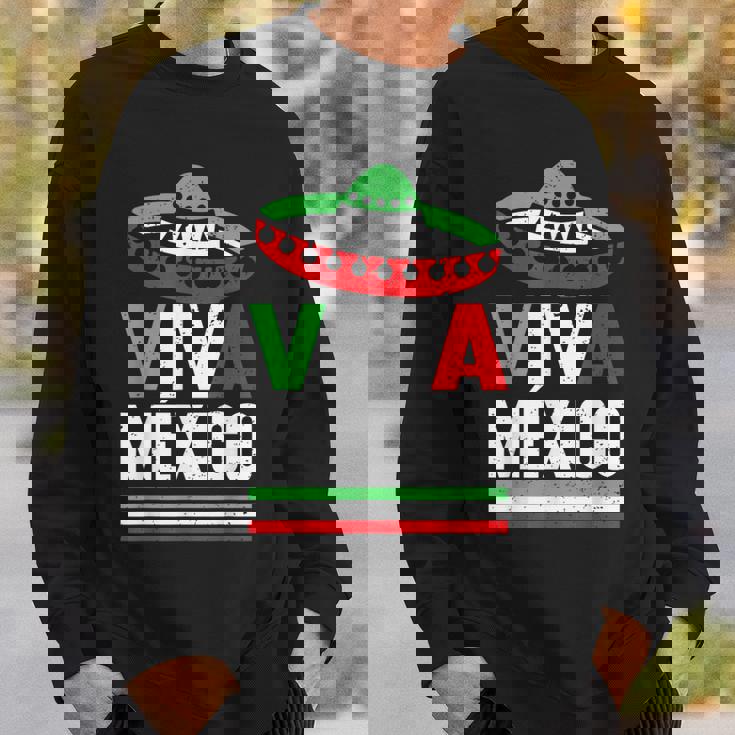 Viva Mexico 帽子デザイン メキシコ国旗カラー メキシコ人向け スウェットシャツ 彼への贈り物