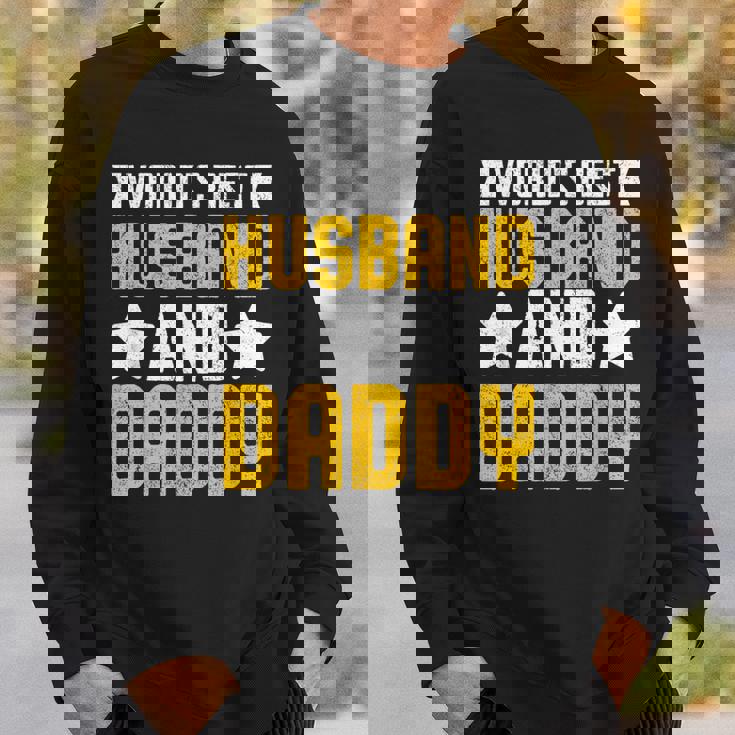 World's Best Husband And Daddy レトロ ヴィンテージ インスピレーション スウェットシャツ 彼への贈り物