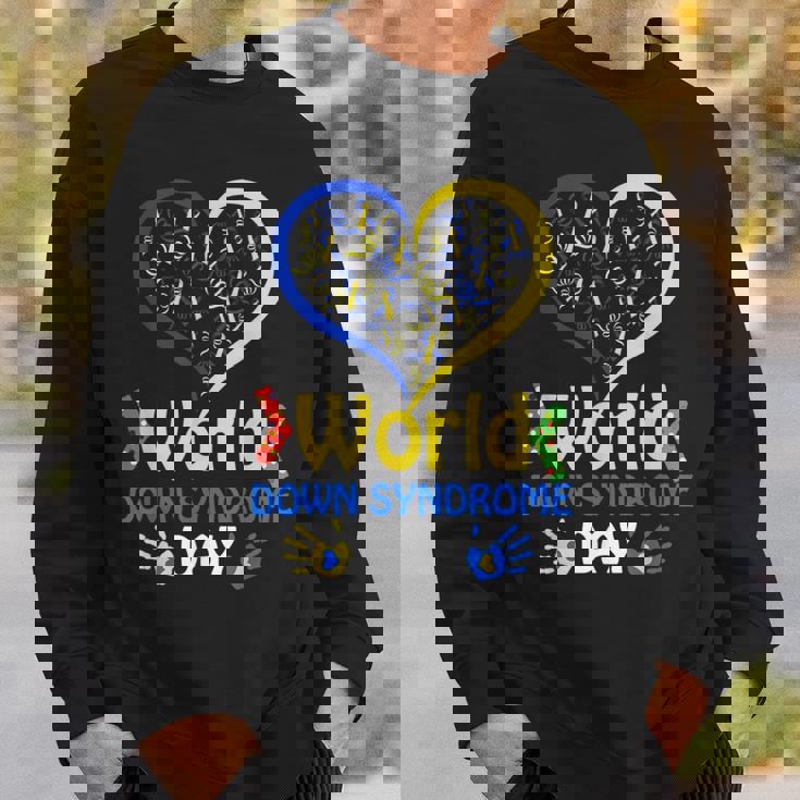 World Downyndrome Day Upport And Awareness 321 スウェットシャツ 彼への贈り物