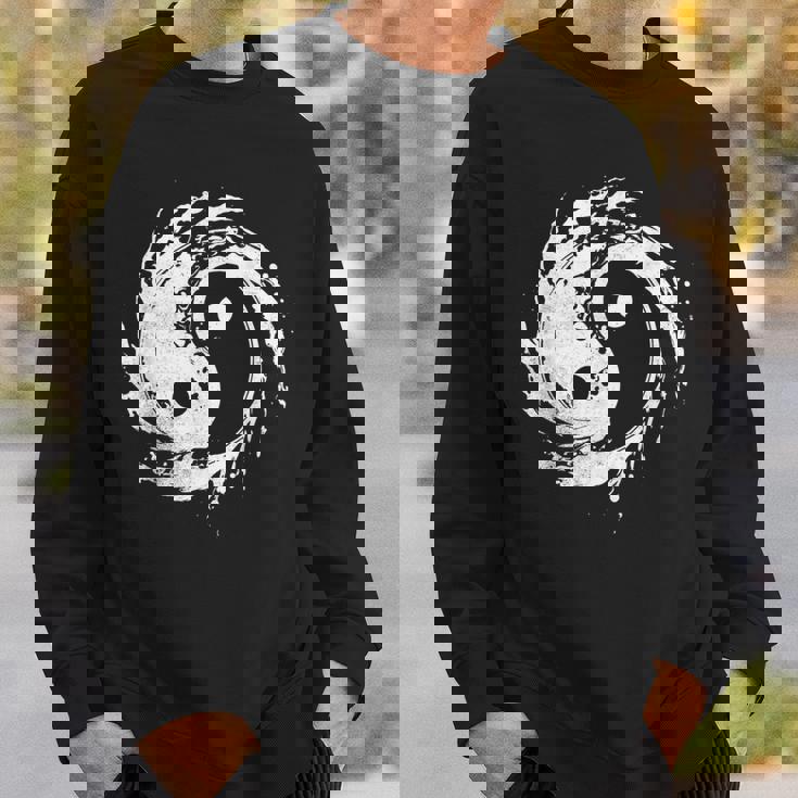 Ying Yang Flowtate 瞑想 水彩画 太極拳 メンズ レディース スウェットシャツ 彼への贈り物