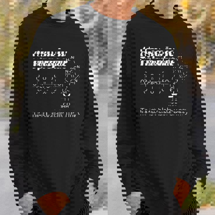 「アデノシン三リン酸（さんリンさん）：世界で一番 貴重な通貨」英語 生物学 生化学 生物化学 科学 理科 有機化学 長袖tシャツ スウェットシャツ 彼への贈り物