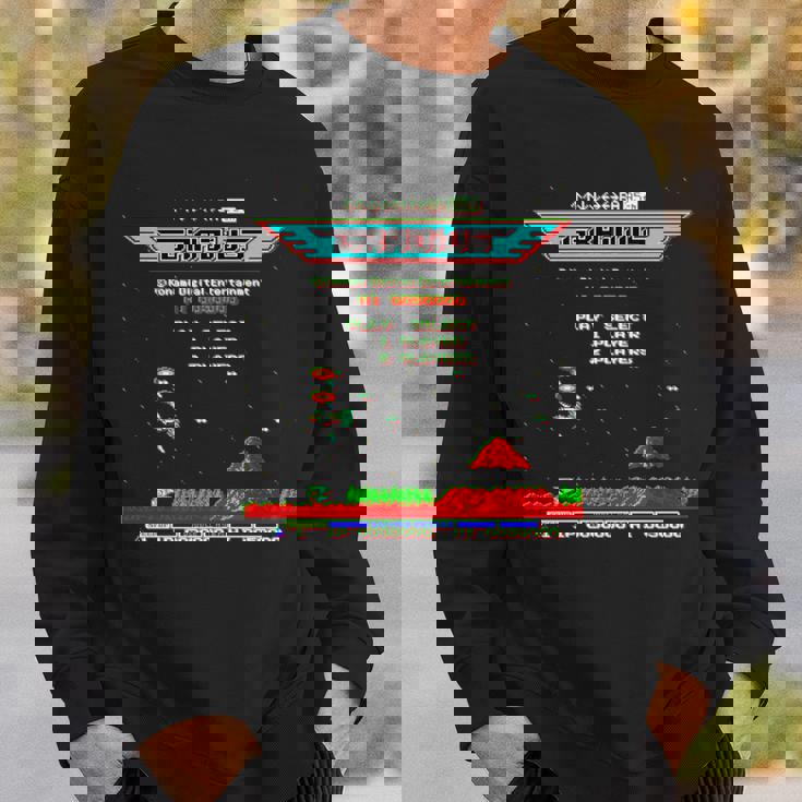 「グラディウス」上上下下左右左右ba スタート 長袖tシャツ スウェットシャツ 彼への贈り物