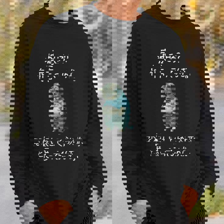 【痩せろ 何言ってんだ。この体にいくらかけたと思ってるんだ。】 猫 デブ猫 面白い ネタ 筆文字 おもしろ スウェットシャツ 彼への贈り物