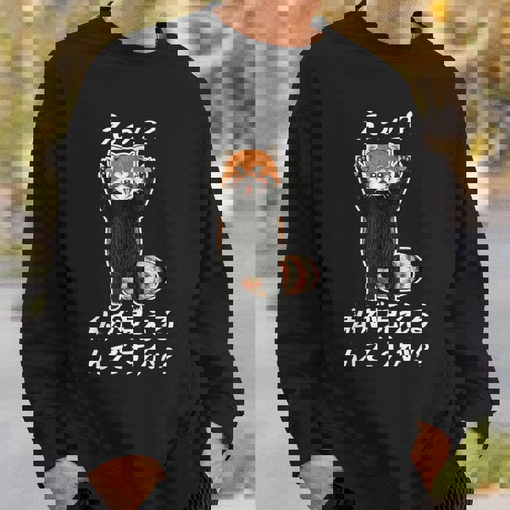 えっ！？私が見えるんですか！？ レッサーパンダ ネタ ジョーク 冗談 お笑い ギャグ 小ボケ おもしろ スウェットシャツ 彼への贈り物