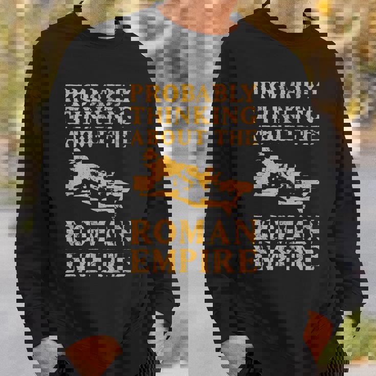 おそらくローマ帝国について考える 古代ローマ地図 スウェットシャツ 彼への贈り物