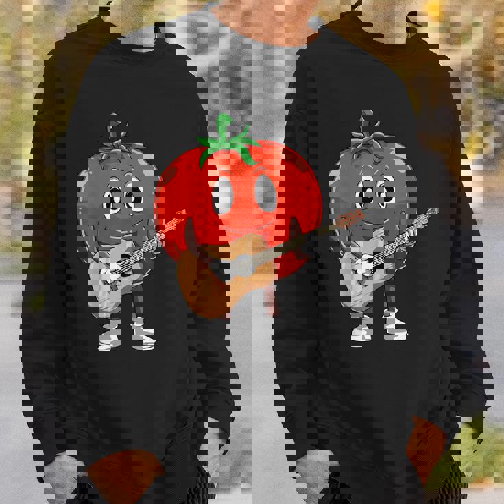 おもしろギタリスト トマト 演奏 ギター ミュージシャン トマト ギター スウェットシャツ 彼への贈り物