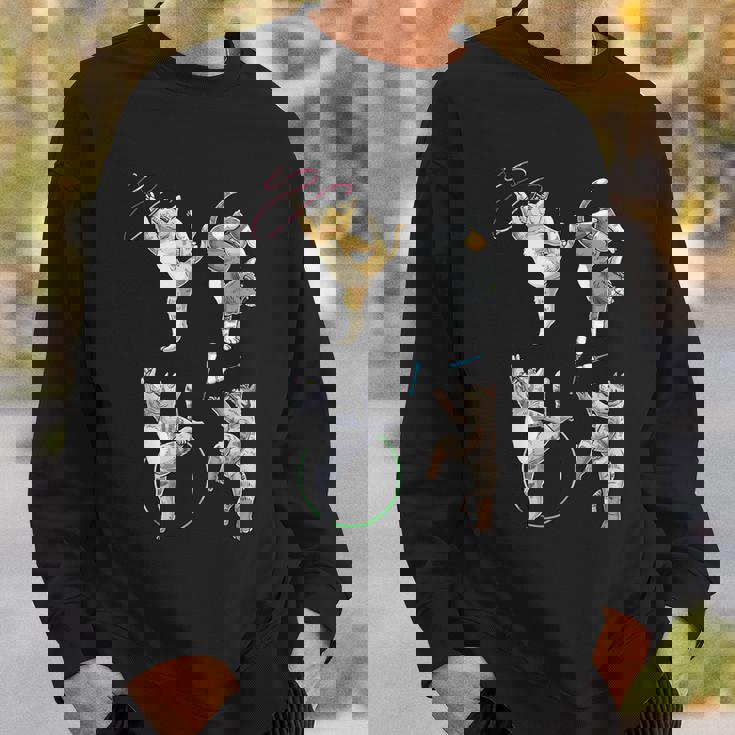 おもしろ新体操猫 スウェットシャツ 彼への贈り物