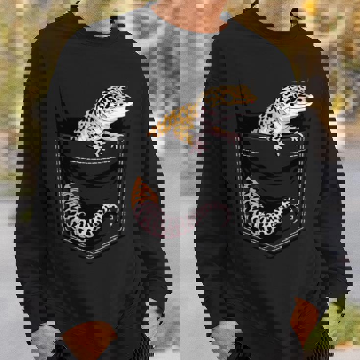 かわいいヒョウゲッコ トカゲ爬虫類 ヒョウ ヤモリのお父さん用 長袖tシャツ スウェットシャツ 彼への贈り物