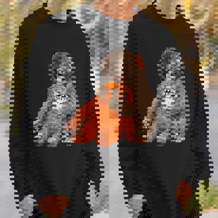 かわいいモンキーパンチ 日本の赤ちゃん猿 スウェットシャツ 彼への贈り物