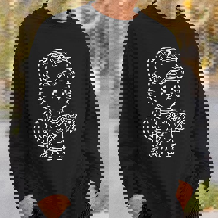 かわいい猫の溶接工 スウェットシャツ 彼への贈り物