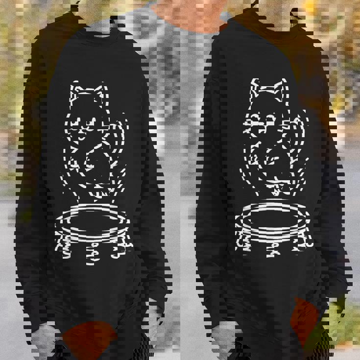 かわいい猫トランポリンシンクロナイズド・トランポリン スウェットシャツ 彼への贈り物