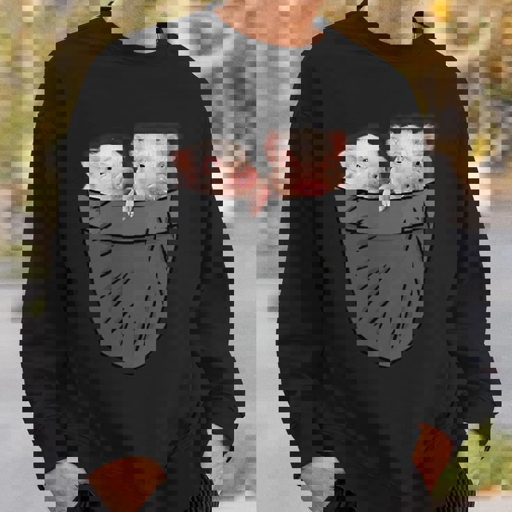 かわいい豚 ポケット覗き見 面白い豚 スウェットシャツ 彼への贈り物