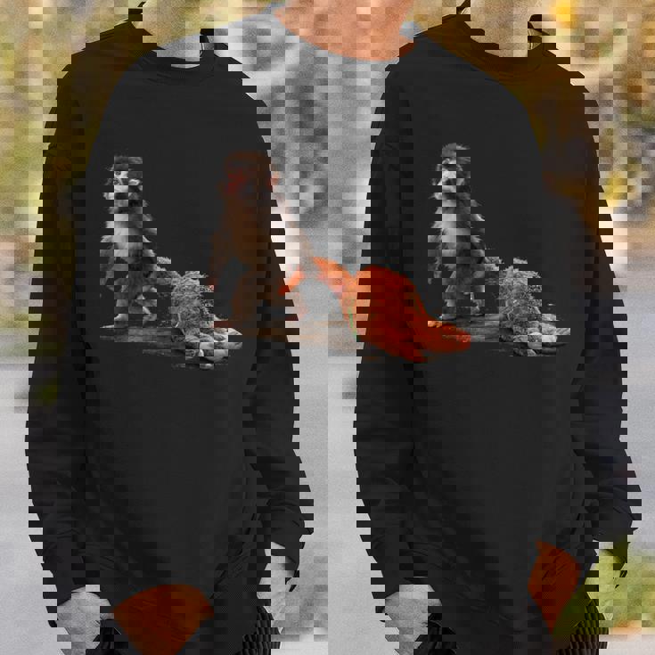 かわいい赤ちゃん猿の名前付きパンチシャツパンチモンキーサポーター 長袖tシャツ スウェットシャツ 彼への贈り物