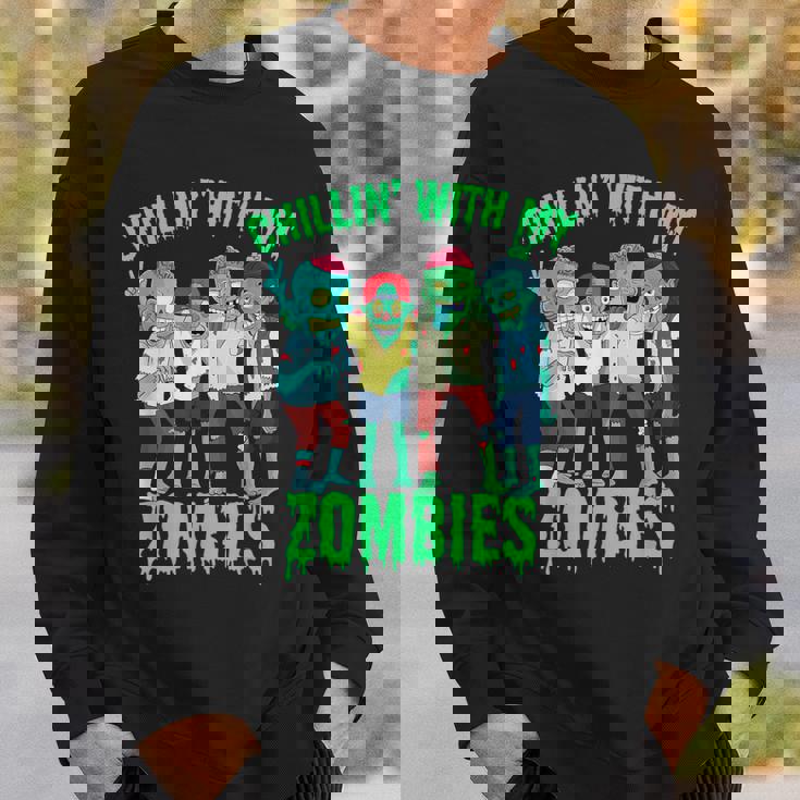 まったりもゾンビハロウィーン少年キッズギフトゾンビ スウェットシャツ 彼への贈り物