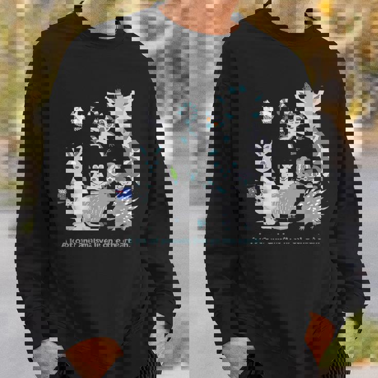 みんなの地球 アニマル キリン カンガルー カピバラ クアッカワラビー ワオキツネザル ハリネズミ メンズ レディース スウェットシャツ 彼への贈り物