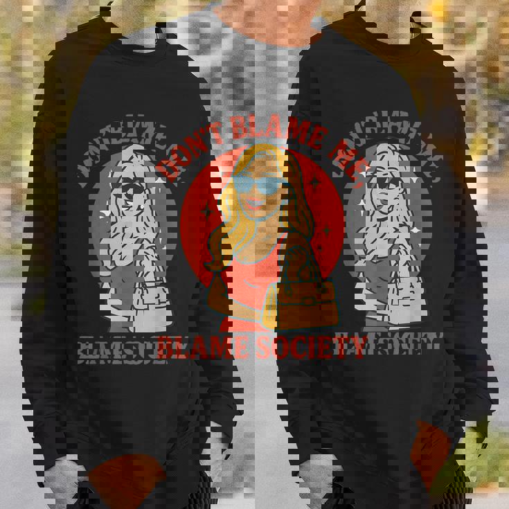 わたしじゃない 社会のせい レトロガール スウェットシャツ 彼への贈り物