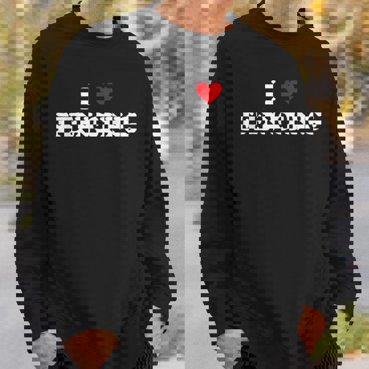 アイ・ハート・フェンサー-アイ・ラブ・フェンシング スウェットシャツ 彼への贈り物