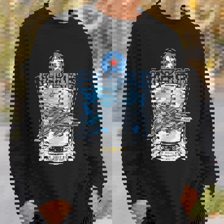 アメリカ空軍の航空機戦闘機f15イーグルのプレゼント スウェットシャツ 彼への贈り物