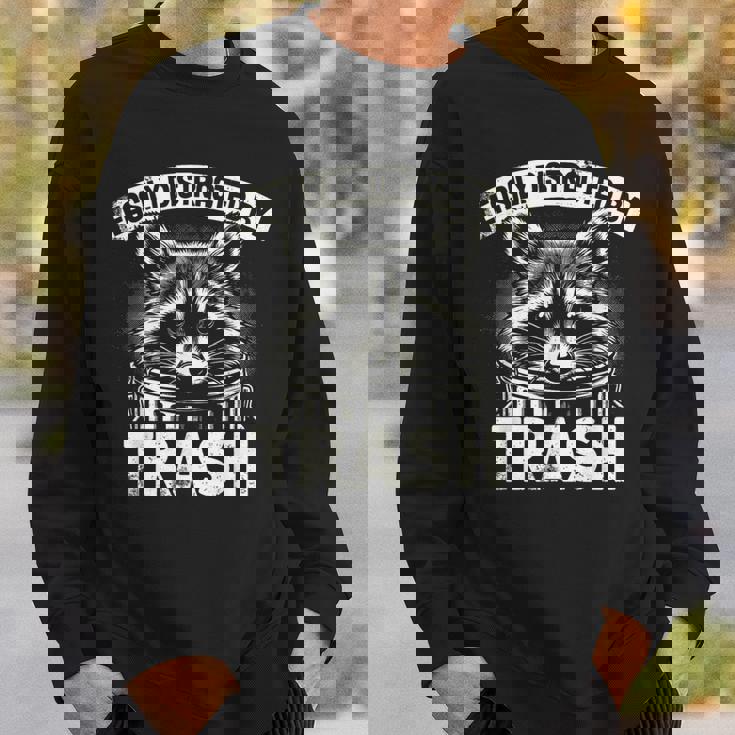 アライグマ ゴミに気を取られる アライグマ ゴミ男 スウェットシャツ 彼への贈り物