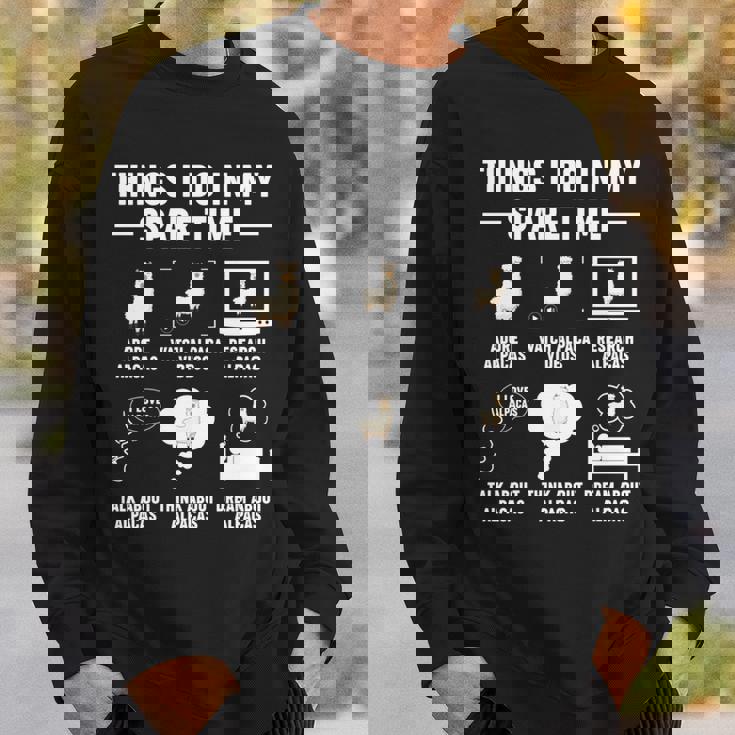 アルパカ ファンキーパー おもしろアルパカ 長袖tシャツ スウェットシャツ 彼への贈り物