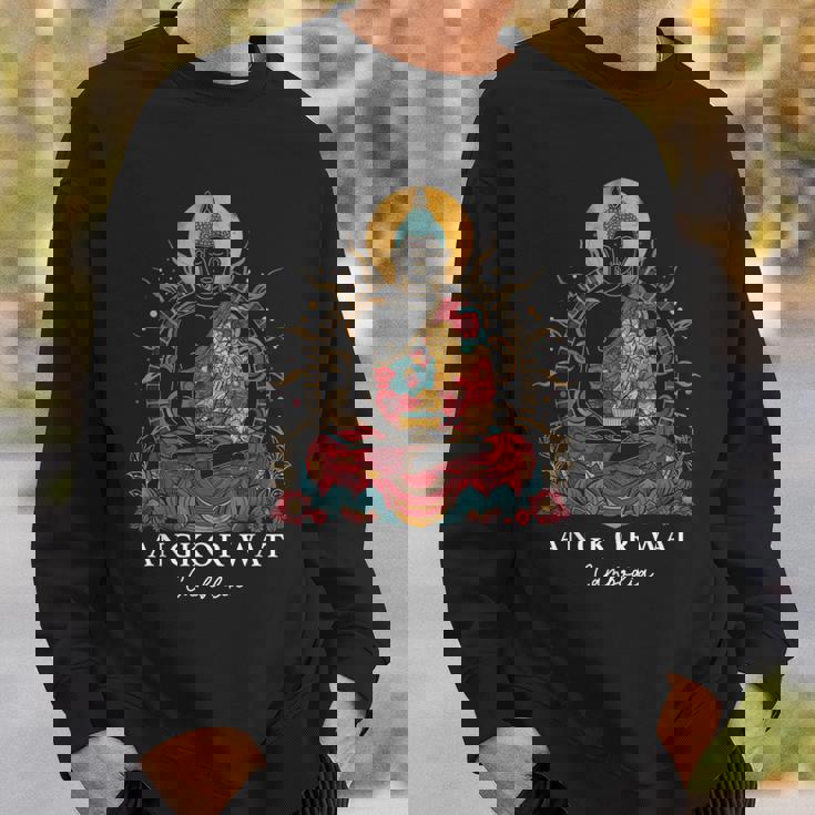 アンコールワット カンボジア ブッダ ヴィンテージ 仏教 お土産 スウェットシャツ 彼への贈り物