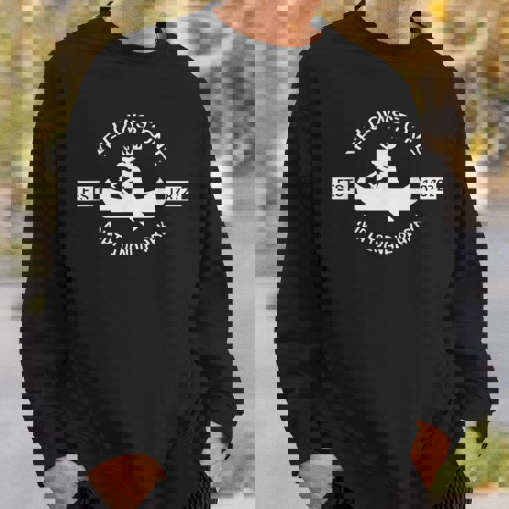 イエローストーン国立公園 ヘラジカ カヌー スウェットシャツ 彼への贈り物