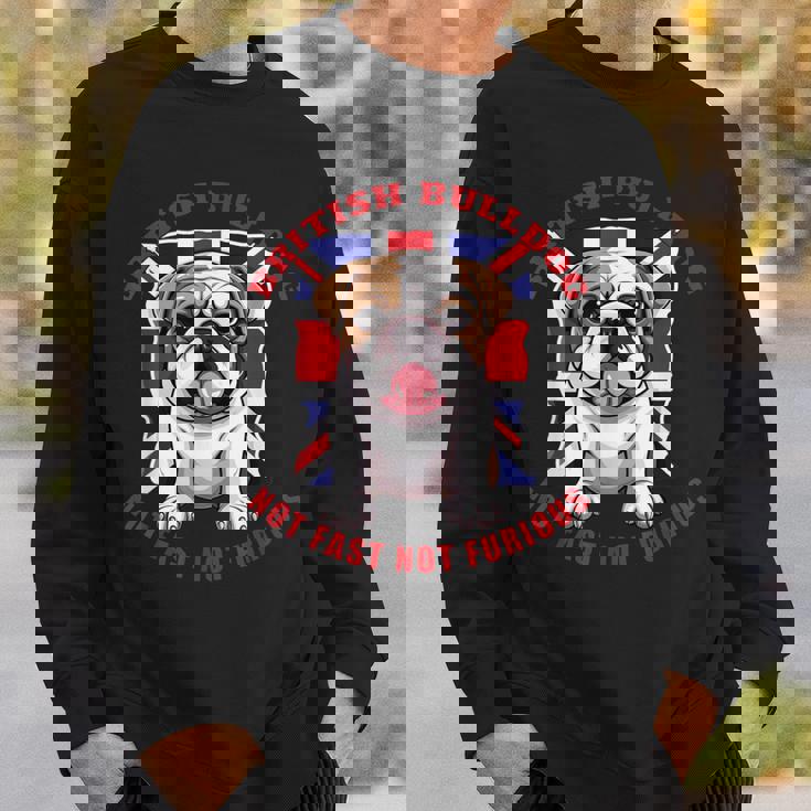 イングリッシュブリティッシュブルドッグ ユニオンジャックフラッグ ドッグオーナー スウェットシャツ 彼への贈り物