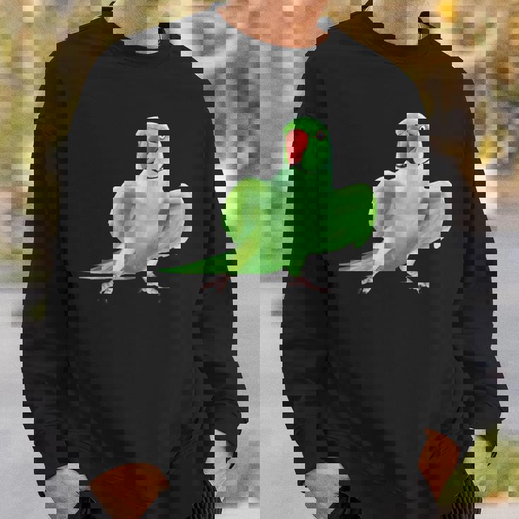 インドのワカケホンセイオウムの鳥 スウェットシャツ 彼への贈り物