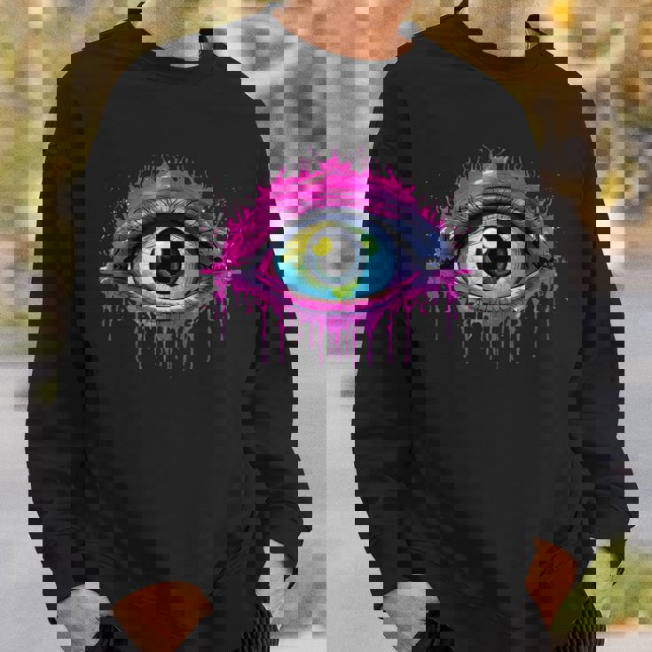 ウィアードコアアイボールドリームコアエステティックグランジエッジィトリッピー スウェットシャツ 彼への贈り物