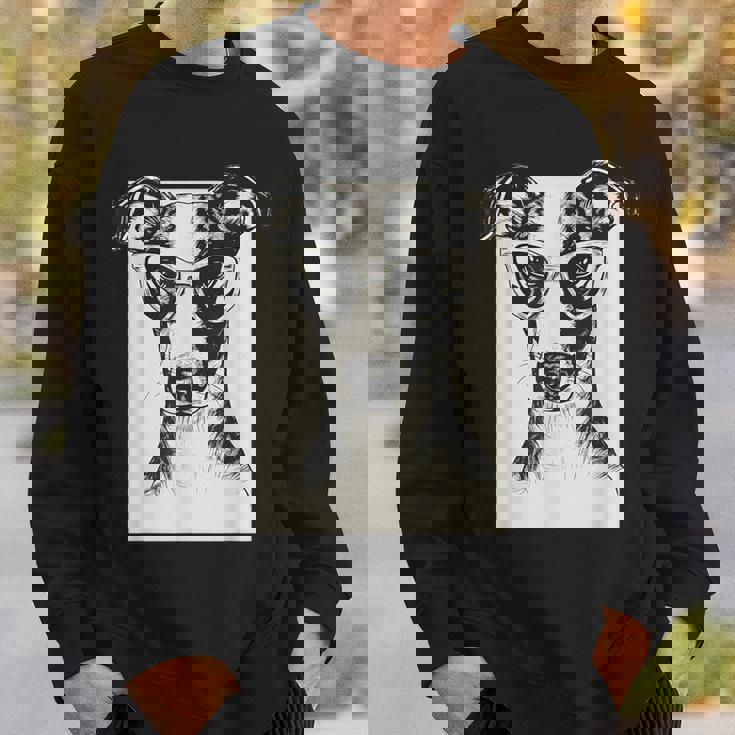 ウィペット イラスト 犬 面白い アート スケッチ スウェットシャツ 彼への贈り物