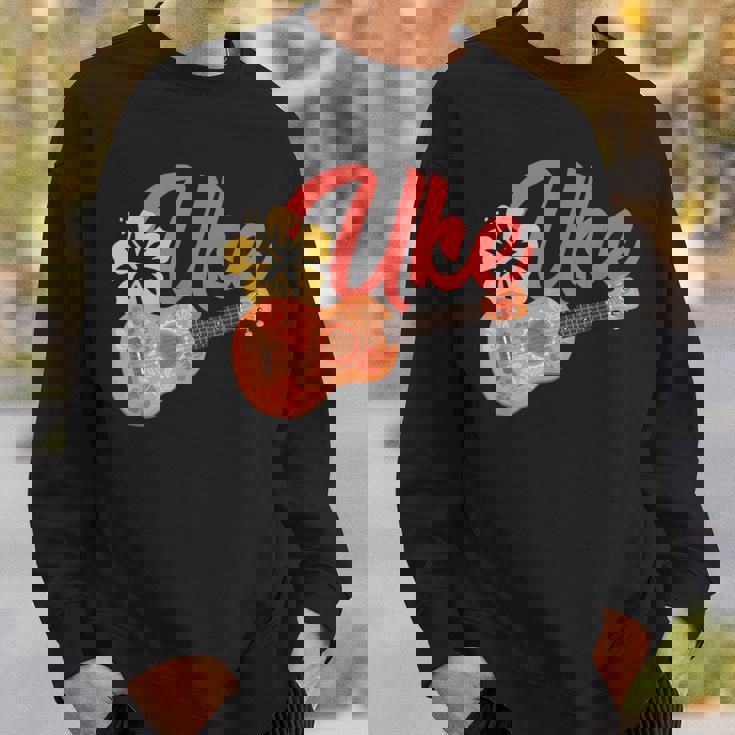 ウクレレギターギタリスト楽器 スウェットシャツ 彼への贈り物