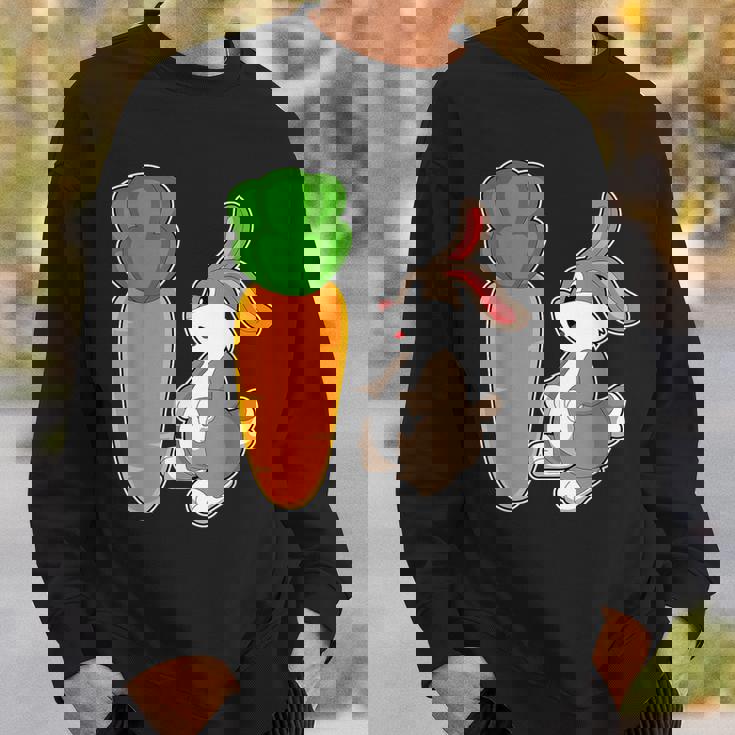 ウサギ ニンジン スウェットシャツ 彼への贈り物