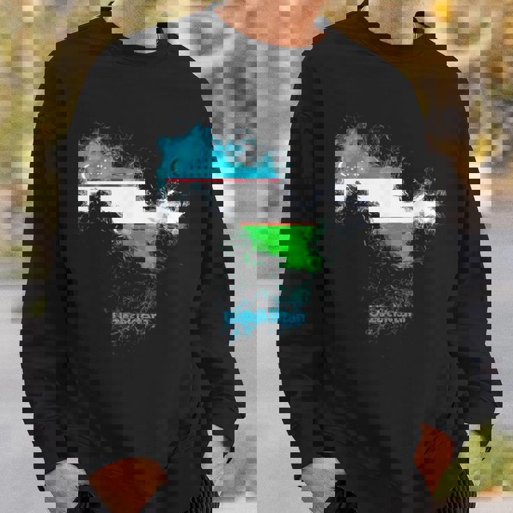 ウズベキスタン 国旗 地図 ウズベク ウズベキスタン スウェットシャツ 彼への贈り物