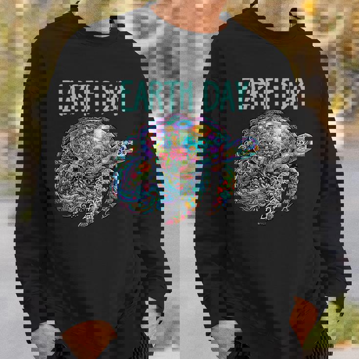 ウミガメ 地球 日 救う かわいい 惑星 学生 先生 スウェットシャツ 彼への贈り物