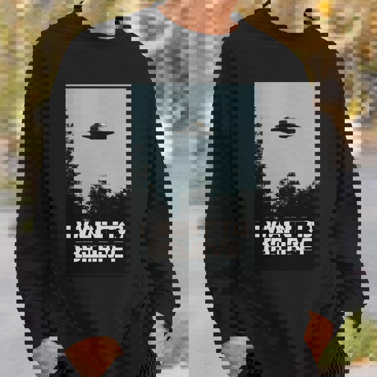 エイリアンufoアパレル「I Want To Believe」 長袖tシャツ スウェットシャツ 彼への贈り物