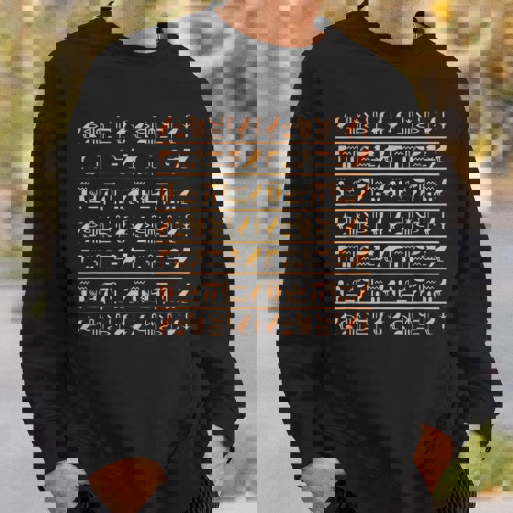 エジプトパターン ホルスの目 ヒエログリフ ファラオ アヌビス アンク スウェットシャツ 彼への贈り物