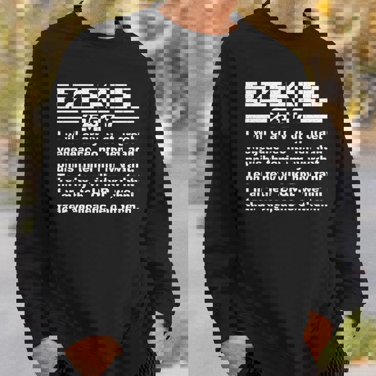 エゼキエル書第25章17節 長袖tシャツ スウェットシャツ 彼への贈り物