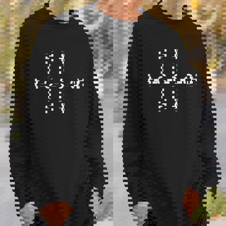 エタノールアルコール分子tシャツ化学ホワイトデザイン スウェットシャツ 彼への贈り物