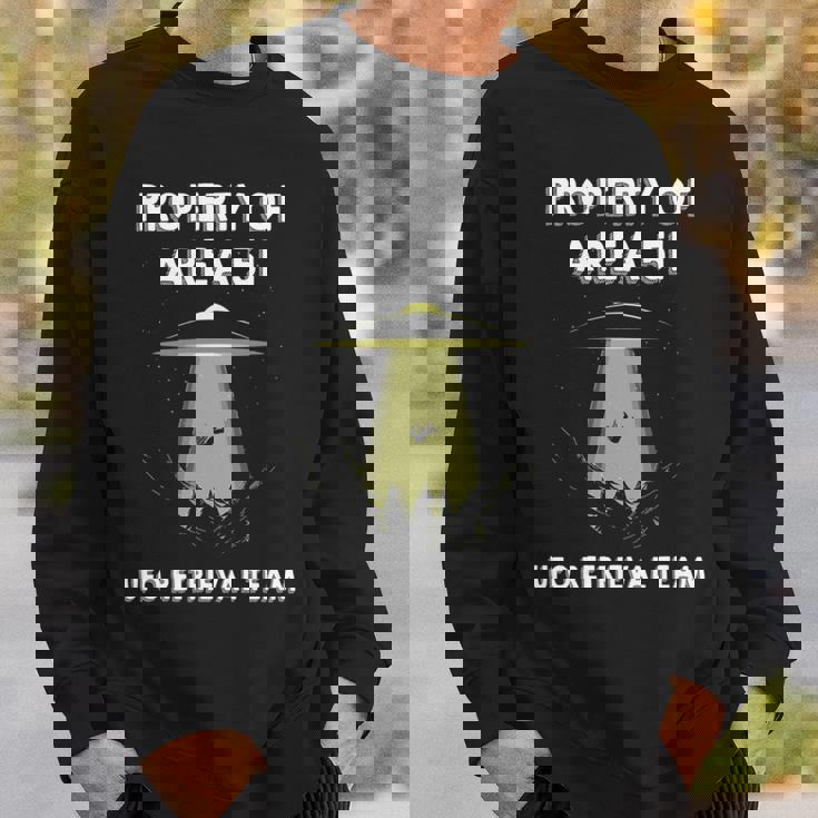 エリア51 シャツ Property Of Area 51 Ufo エイリアン 長袖tシャツ スウェットシャツ 彼への贈り物