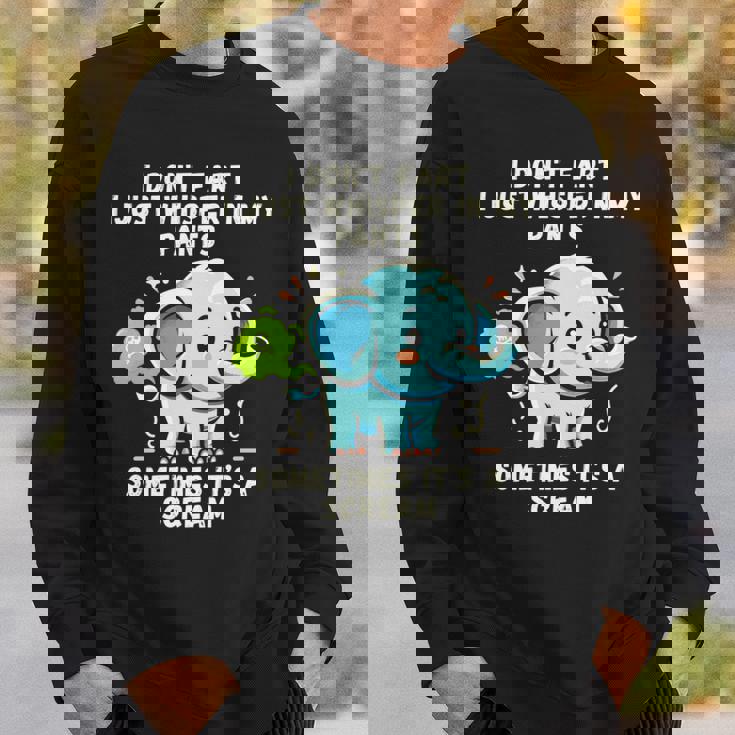 エレファントおならしないよ時々ズボンの中でささやくだけ 長袖tシャツ スウェットシャツ 彼への贈り物