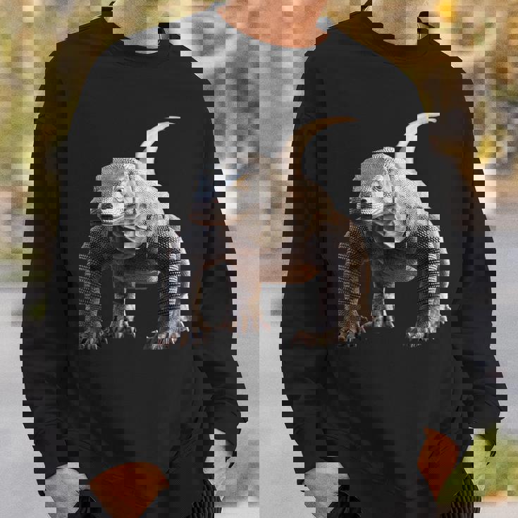 オオトカゲ 爬虫類 コモドドラゴン バンドドラゴン トカゲドラゴン スウェットシャツ 彼への贈り物